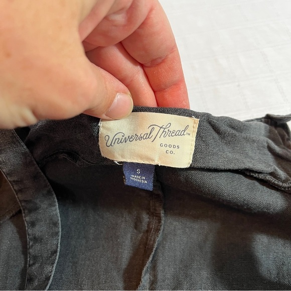 Universal Thread Charcoal Linen Blend Lagenlook Overalls Women's Small - Picture 7 of 8